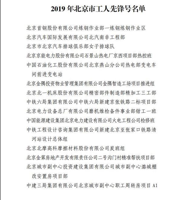 速看！2019年首都劳动奖状、首都劳动奖章、北京市工人先锋号名单揭晓